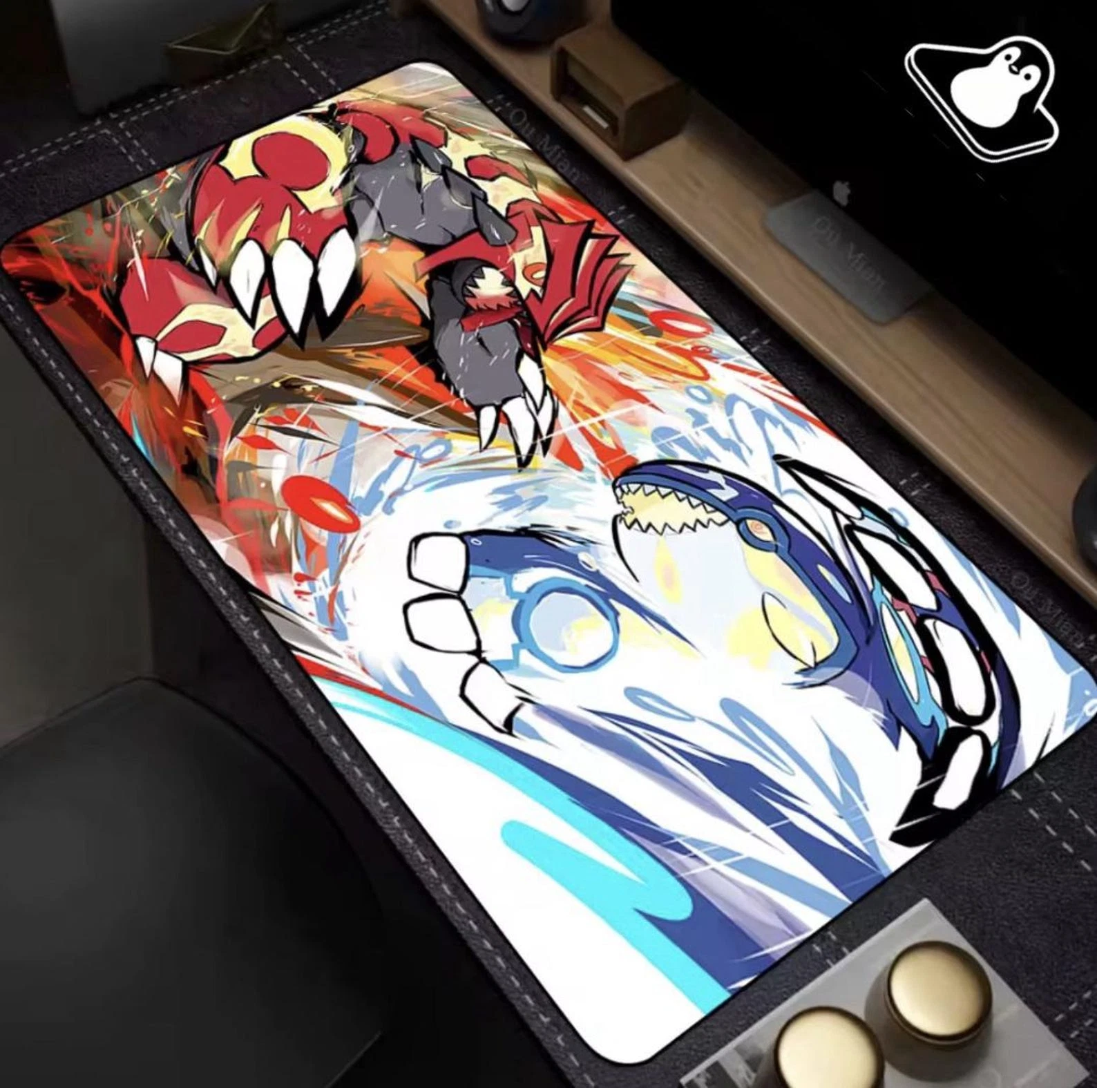Groudon vs Kyogre Anime Desk Mat Gaming Mouse Pad