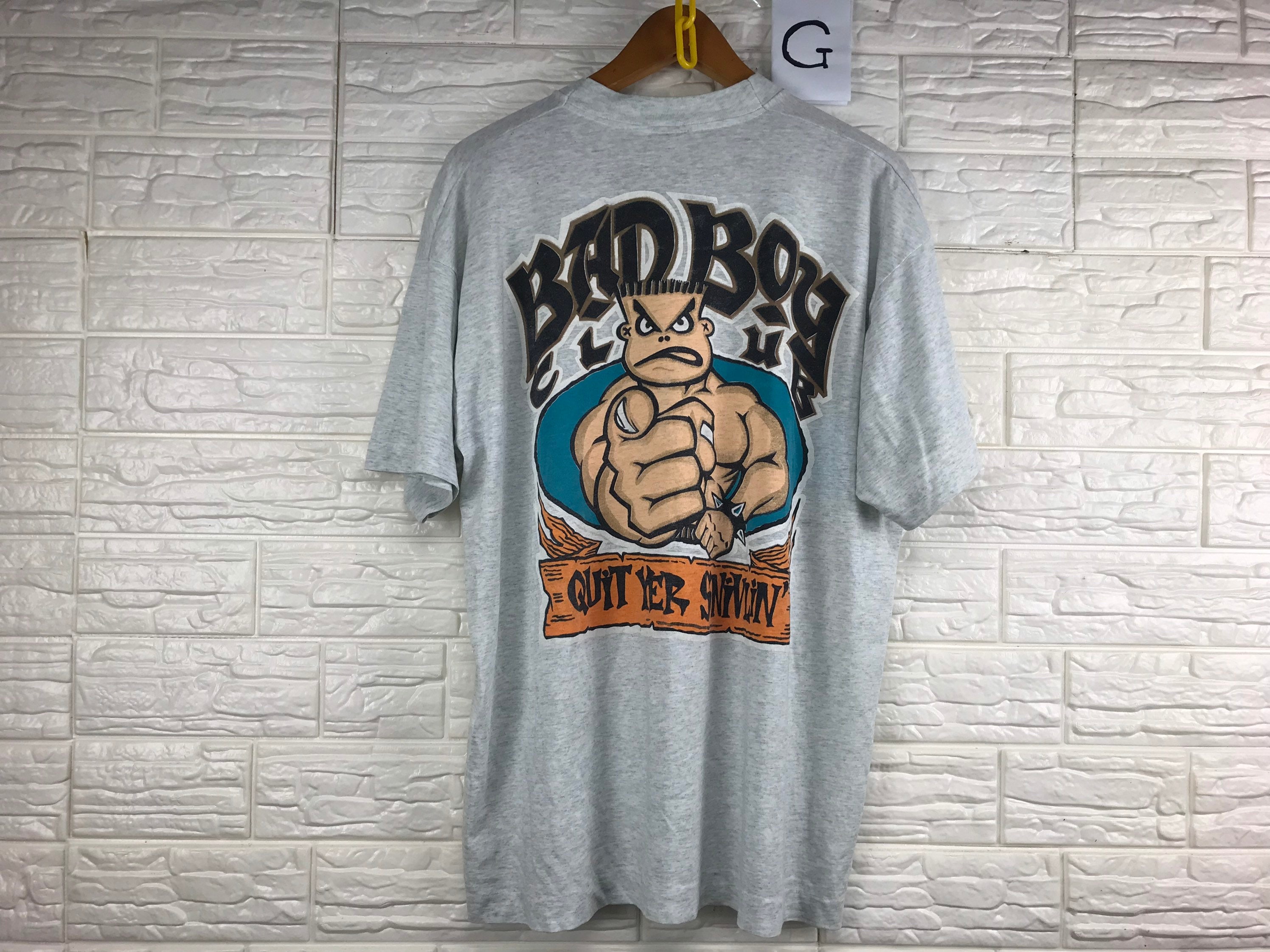 Vintage Bad Boy Club Skateboard Quit Yer Snivlin 90s T Shirt