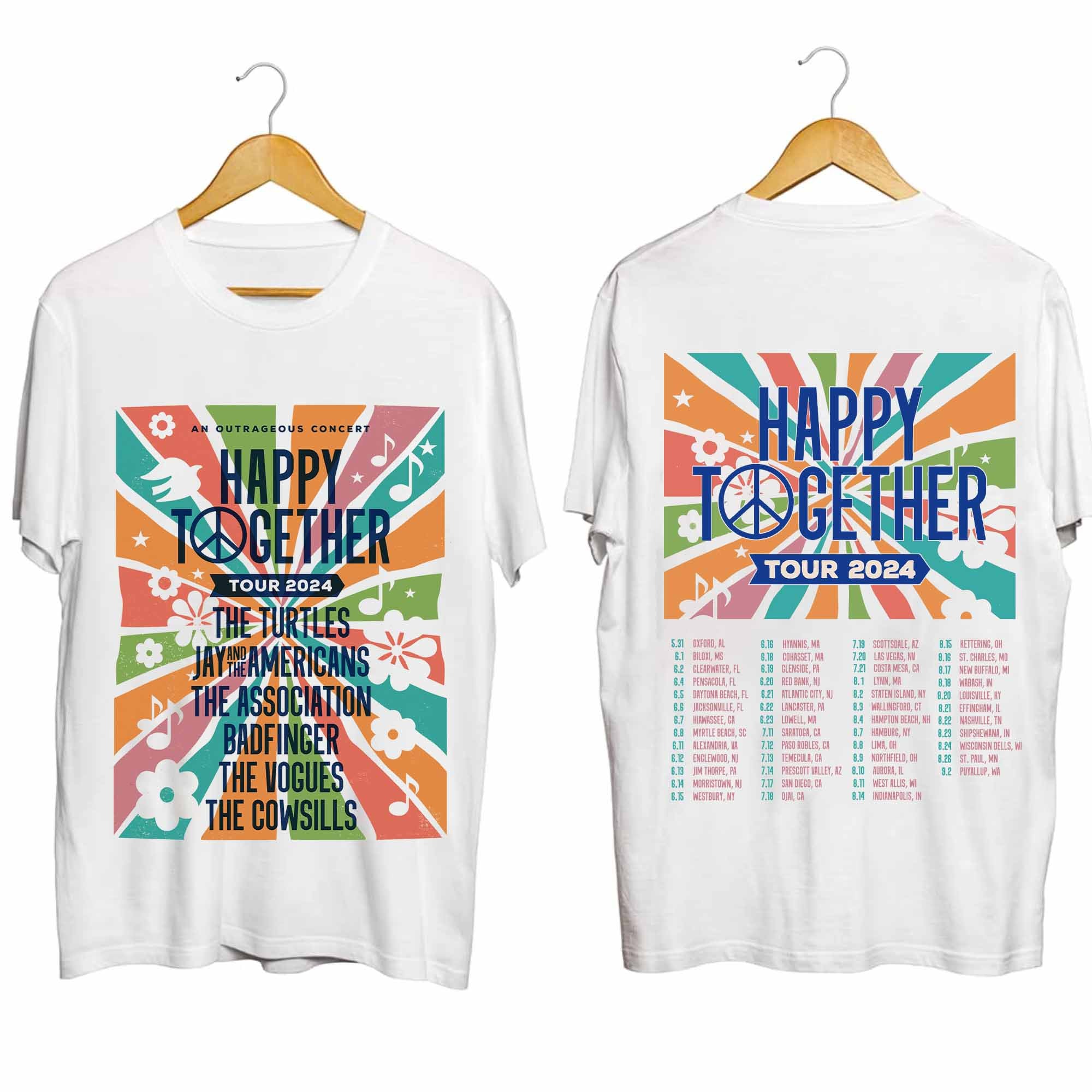 Happy Together Tour 2024 Tour Double Sided Shirt