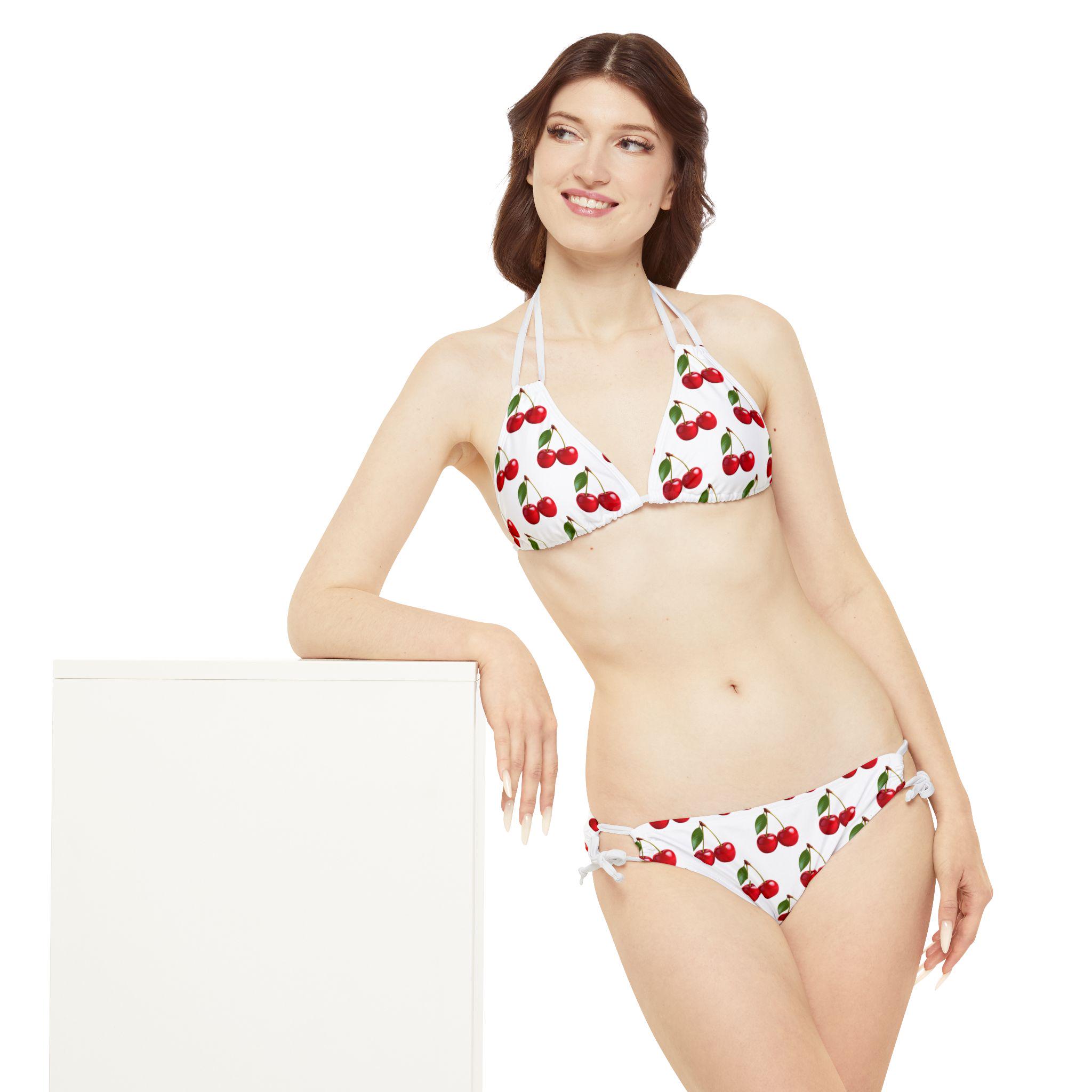 Cherry Bikini Set, Cherry Swimsuit, Women's Bathing Suit, Beachwear, Pool Party Outfit