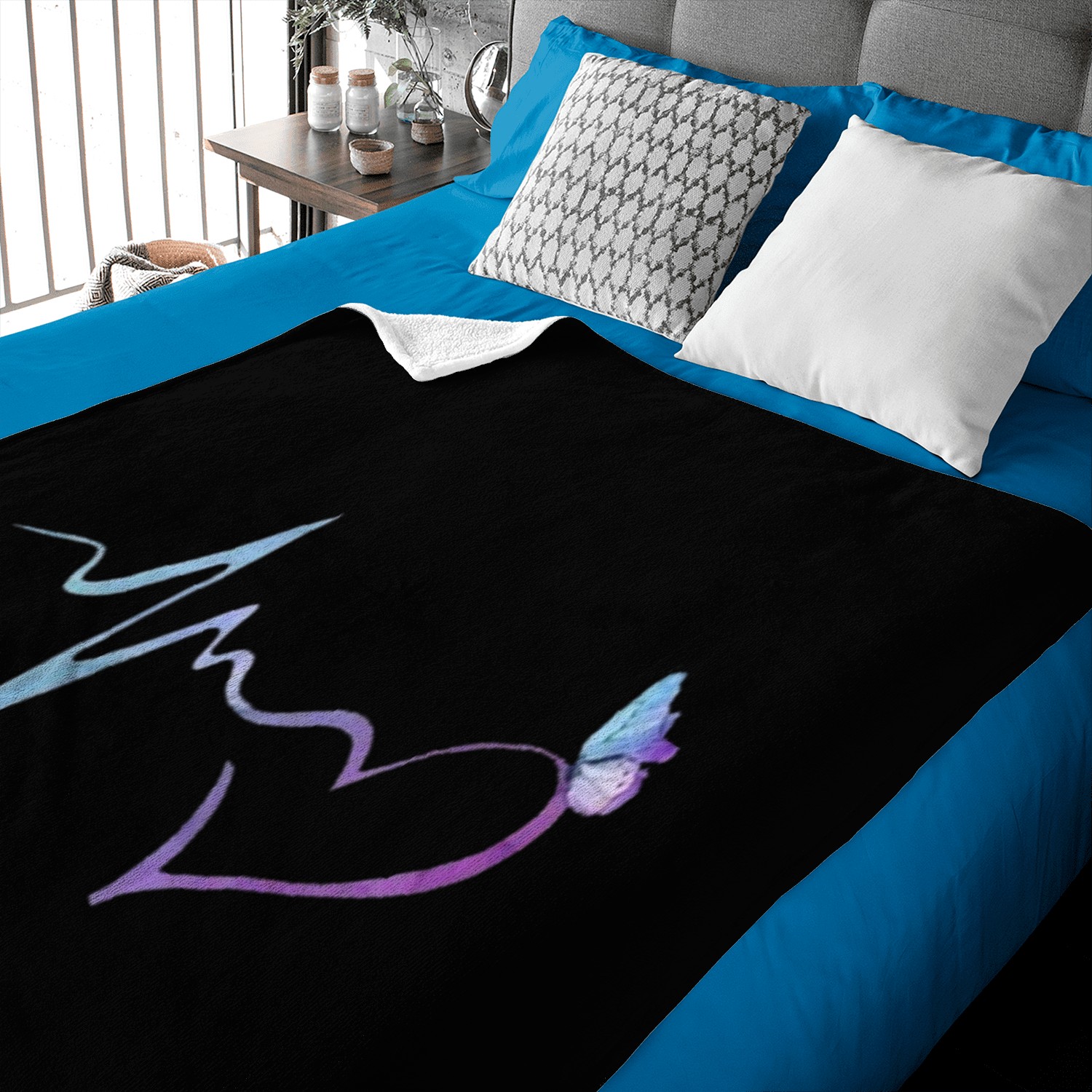 Fashionable design with heart Baby Blankets