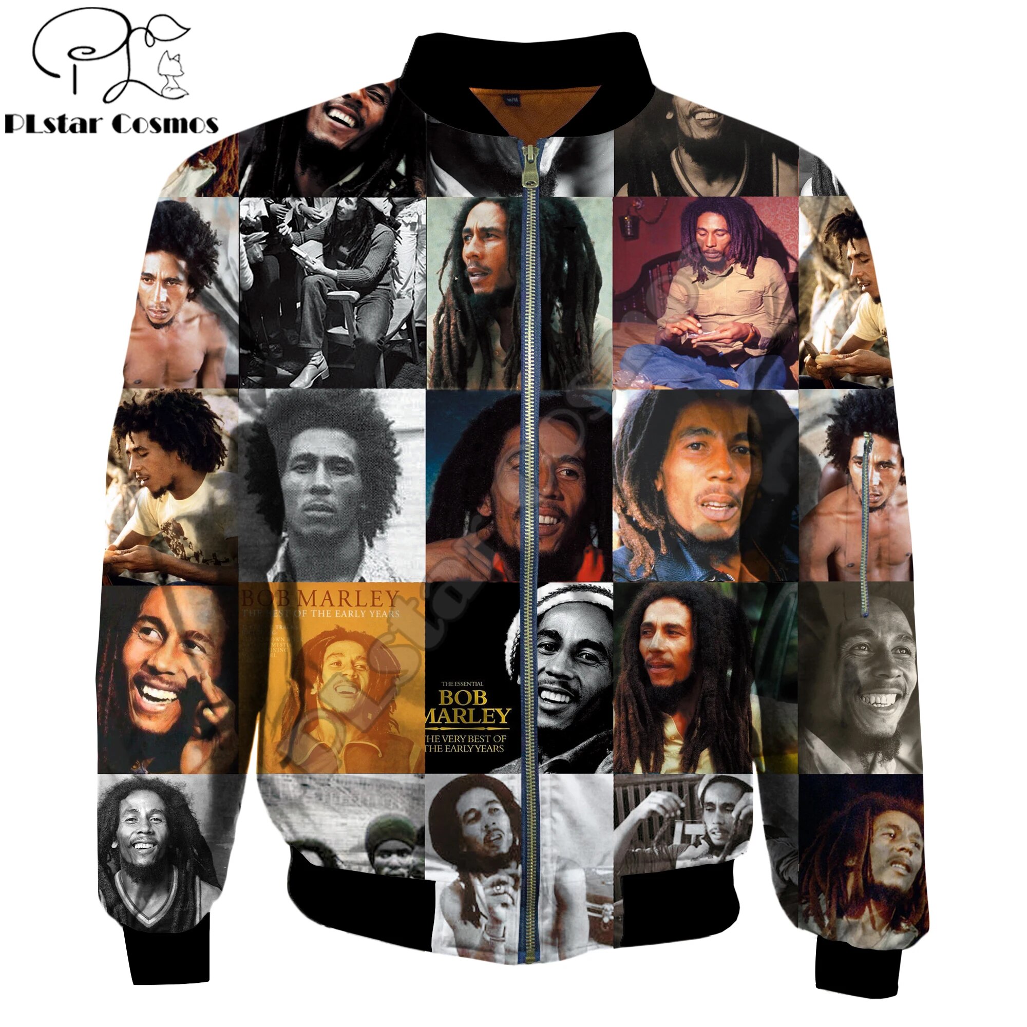 Reggae Bob Marley Hip Hop Bomber Jackets, Bob Marley Bomber Jackets