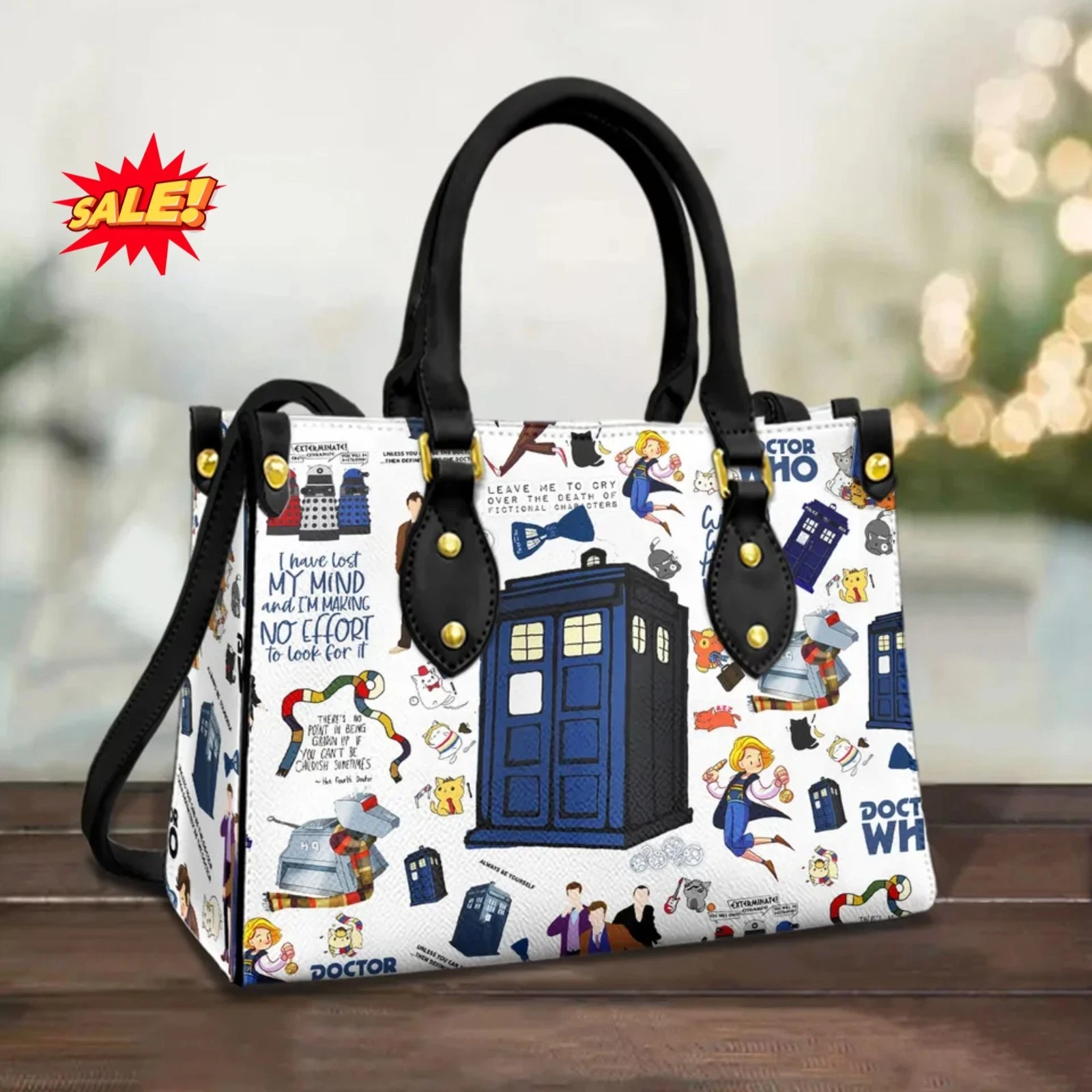 Christmas Doctor Who Leather Bag for Women