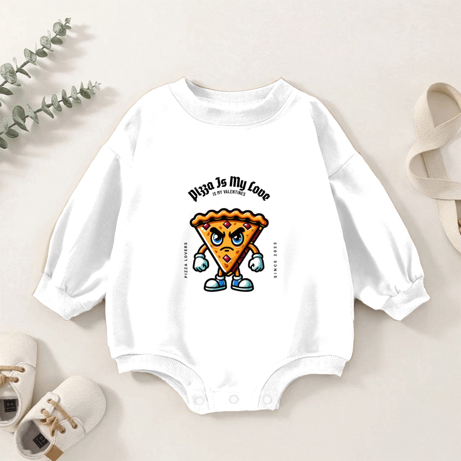 Pizza Is My Valentine Baby Romper Sweatshirts