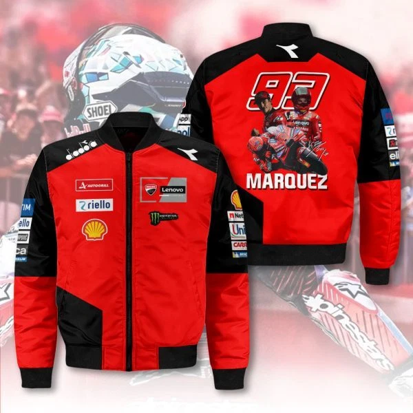 Du*cati Leno*vo Team x Marc Marqu*ez 3D Bomber Jacket