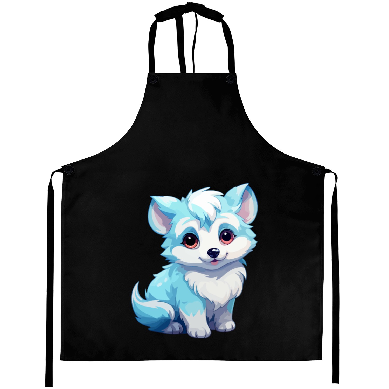 Kawaii Arctic Fox Cute Japanese Anime Aesthetic Aprons