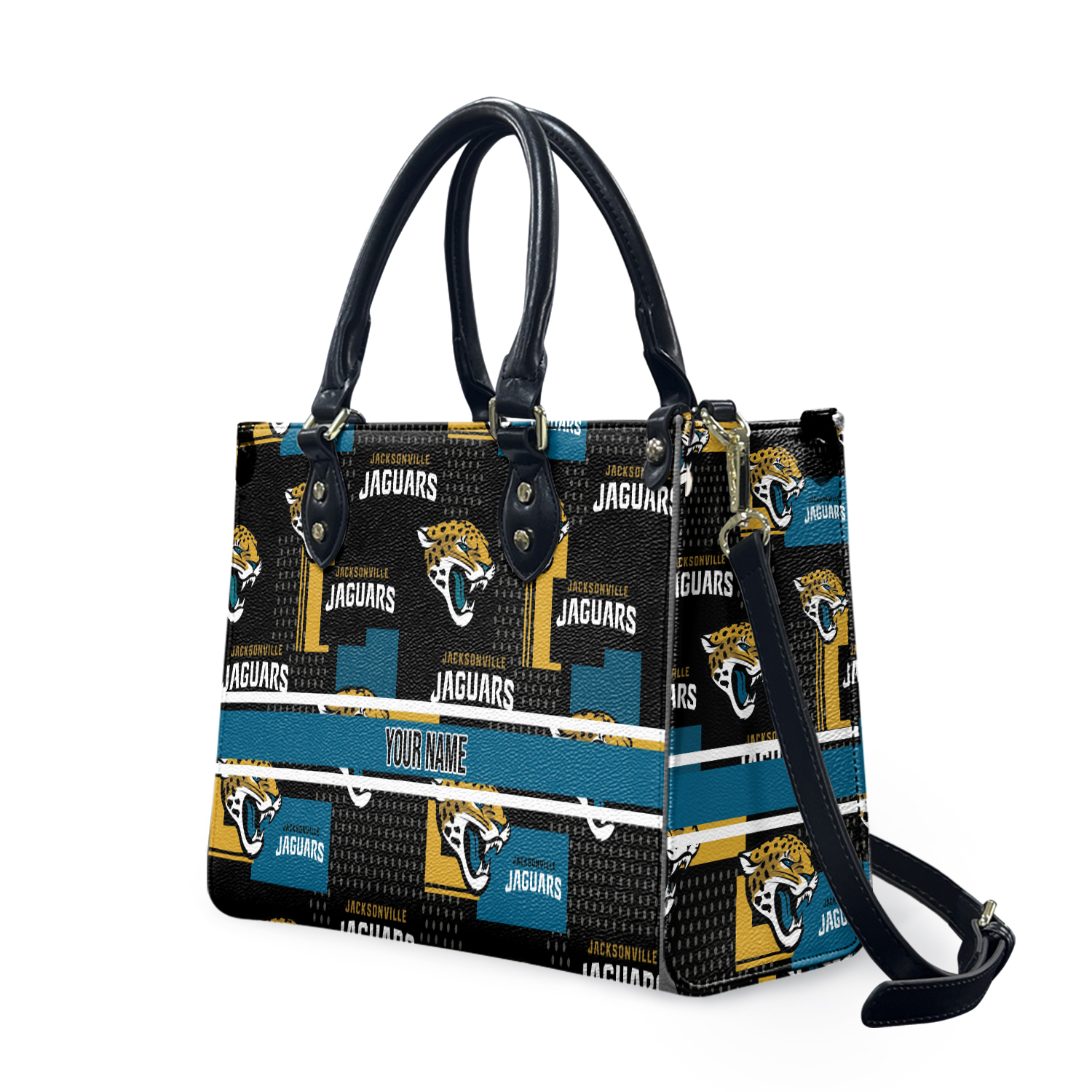 Personalized Jacksonville Football Team Jaguarss Leather Handbag Gift