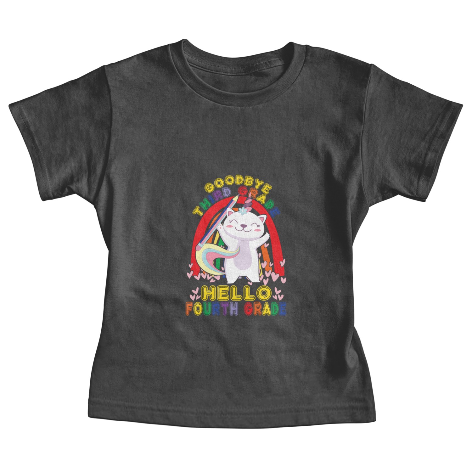 Goodbye 3rd Grade Hello Fourth Grade Student Baby Tees