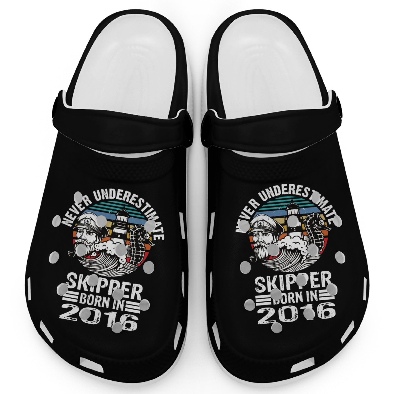 Never Underestimate Skipper Born In 2016 Clogs