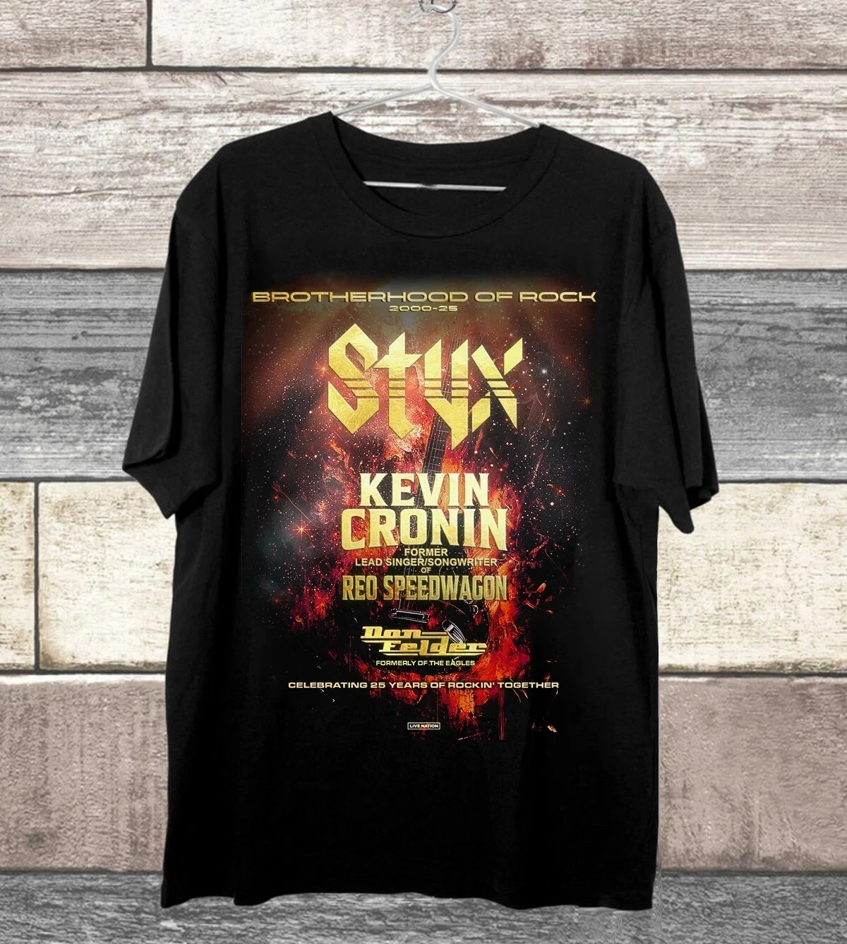 Styxs Band Tour Brother Hood Of Rock 2025 Unisex T Shirt