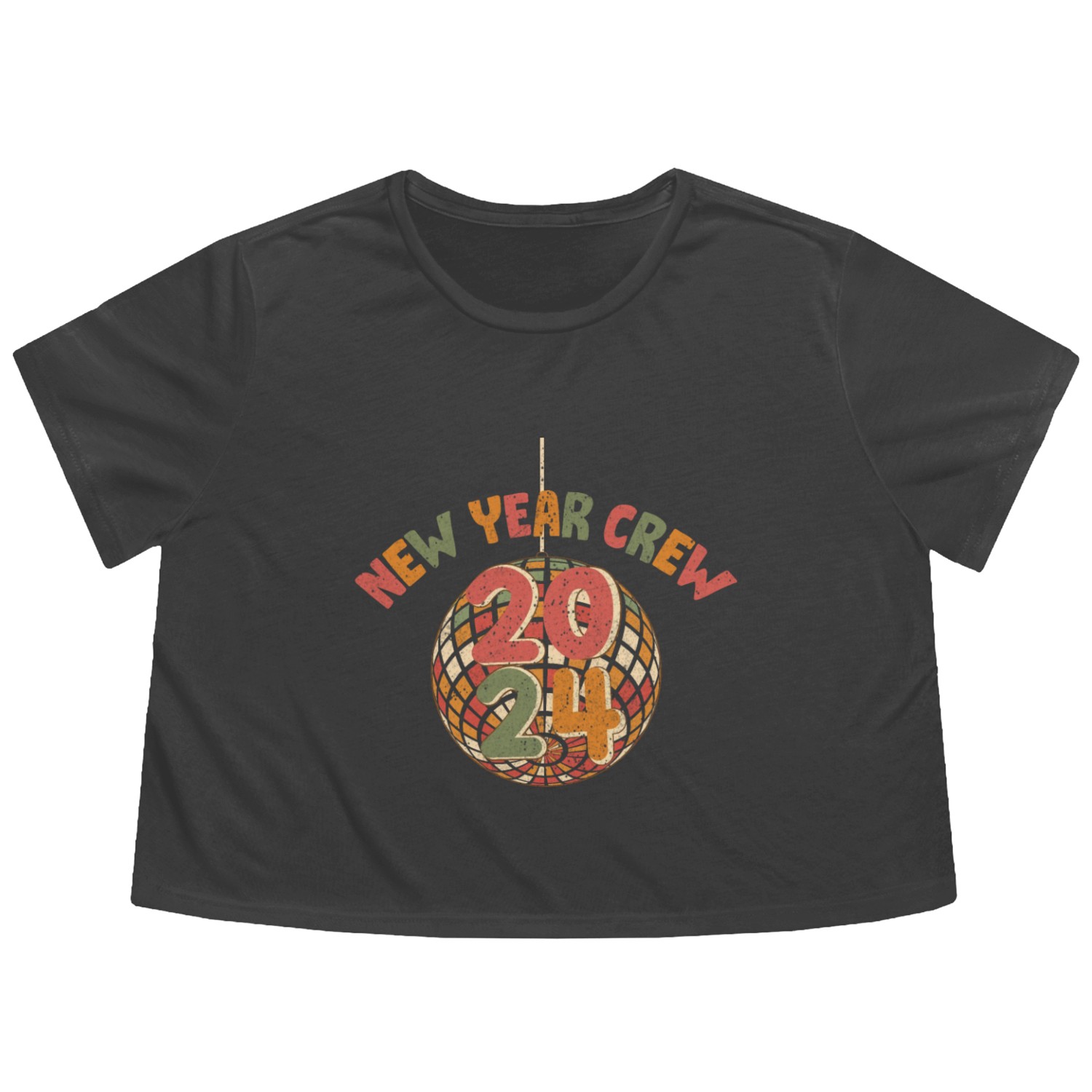NEW YEAR CREW Flowy Cropped Tees