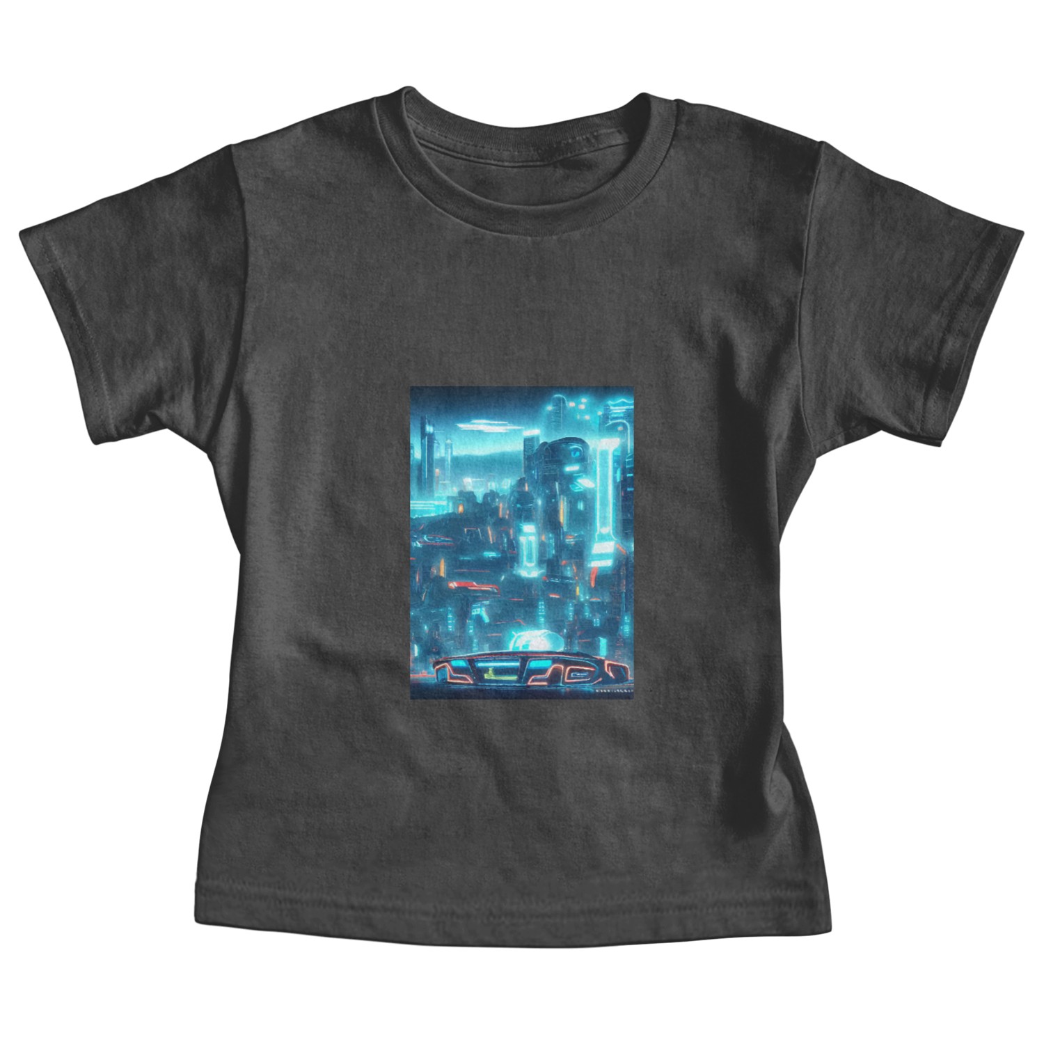 Cool Japanese Techno Cat In Japan Neon City Baby Tees