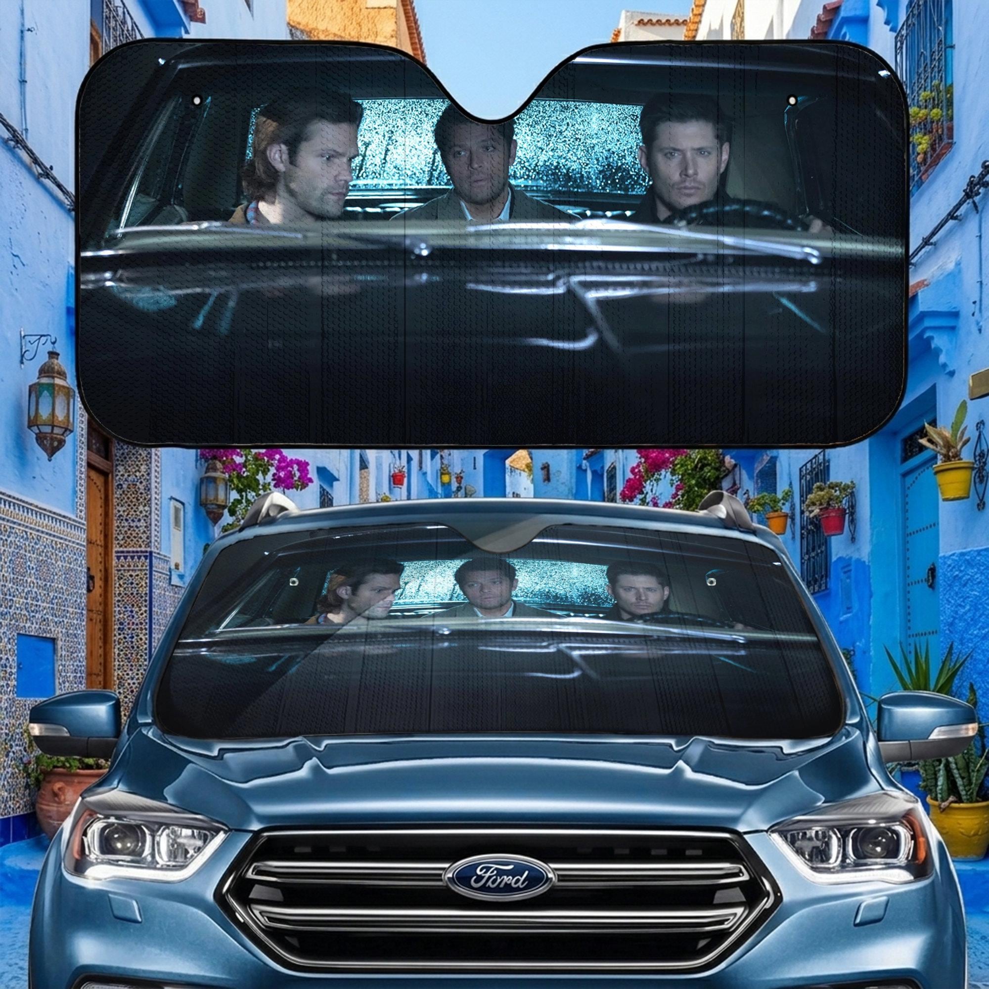 Supernatural Car Sun Shade, Supernatural SunShade, Supernatural Car Decor, Supernatural Auto Sunshade
