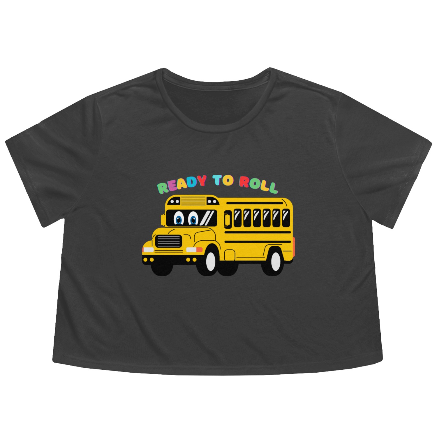 Ready to Roll School Bus Flowy Cropped Tees