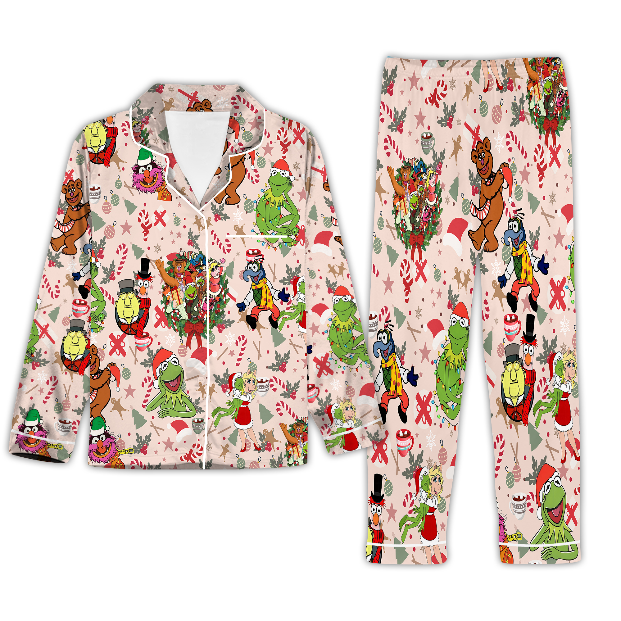 The Muppet Christmas Carol Pajamas Set Family, Muppet Xmas Holiday Women Pajamas, The Muppet Button Up Shirt, Magic Kingdom Shirt