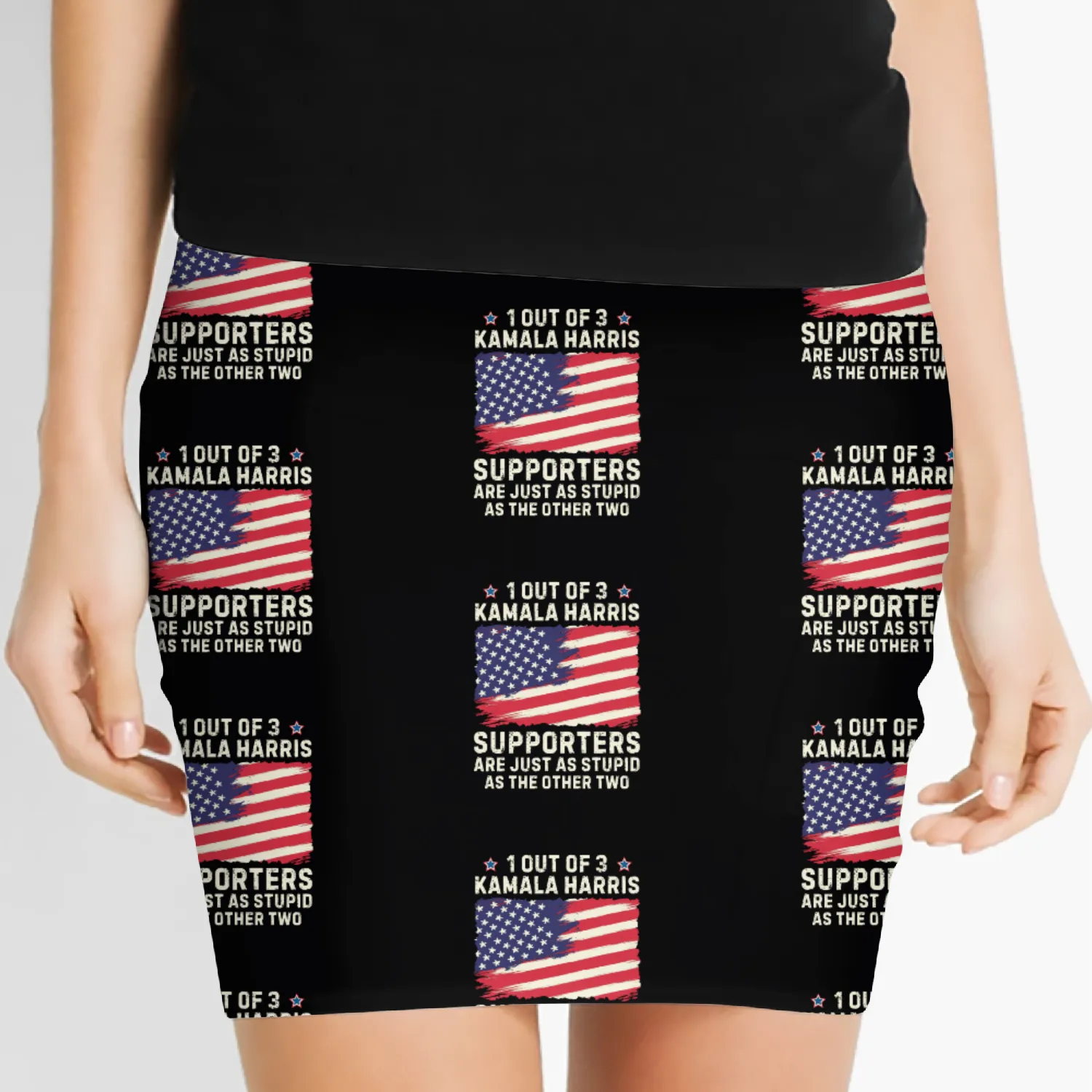 1 Out Of 3 kamala Harris supporters stupid Women's Mini Skirts