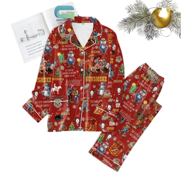 Gunsmoke All I Need For Christmas Is Watching Gunsmoke All Day Pajamas Set