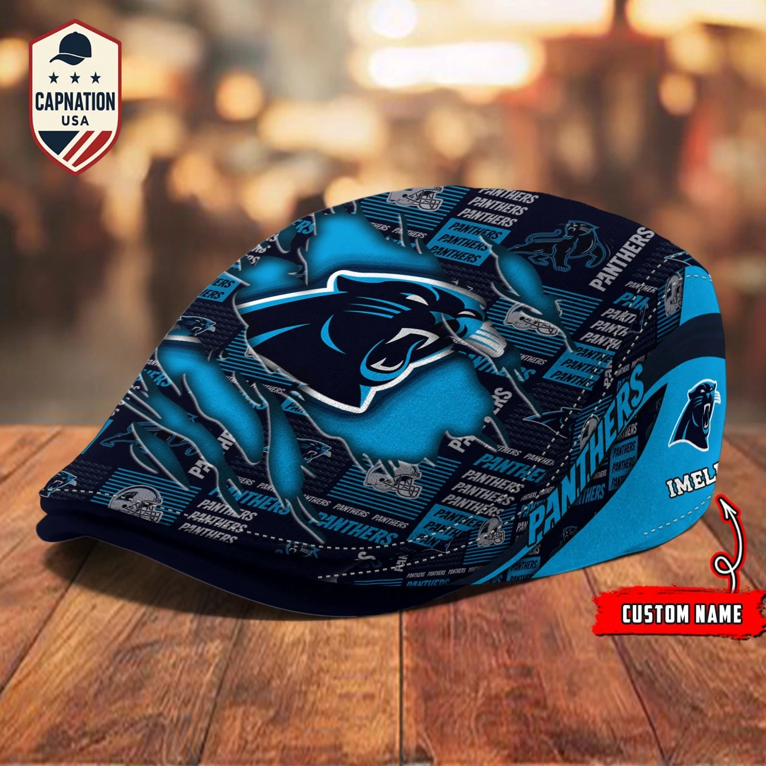 Carolina-Panthers Jeff Cap football Newsboy Cap Golf Cap Driving Hat for Men
