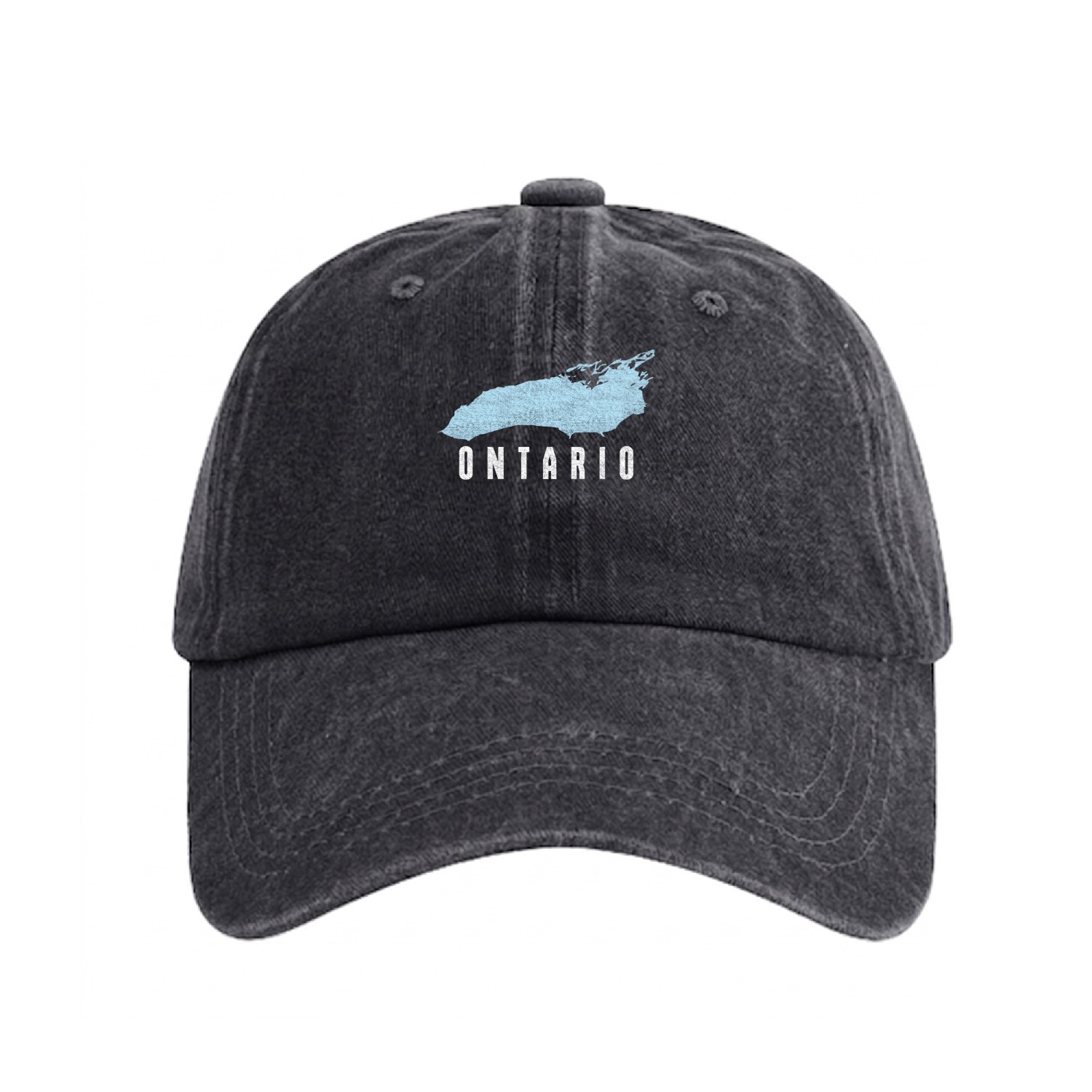 Lake Ontario Great Lakes Washed Denim Baseball Caps