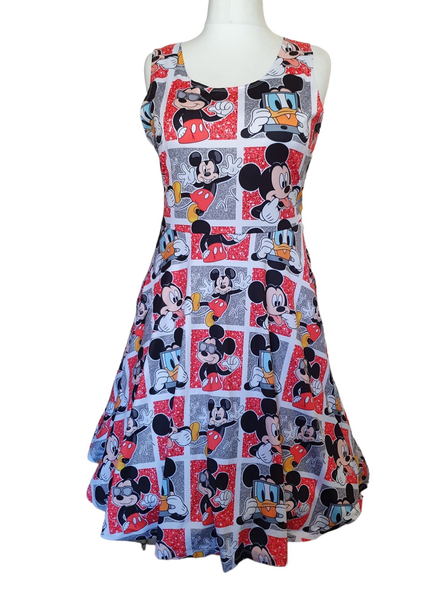 Main mouse inspired print skater dress- Sizes