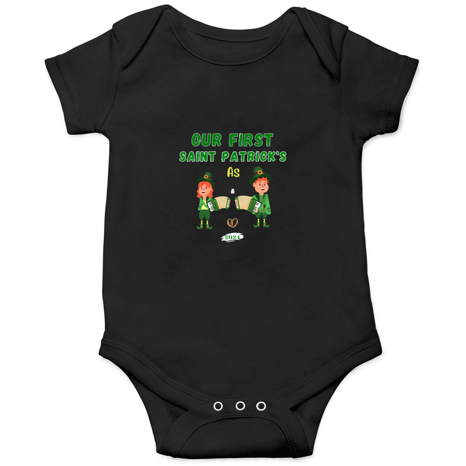 Our First Saint Patrick's Day As Mr And Mrs.T-Shir Onesies