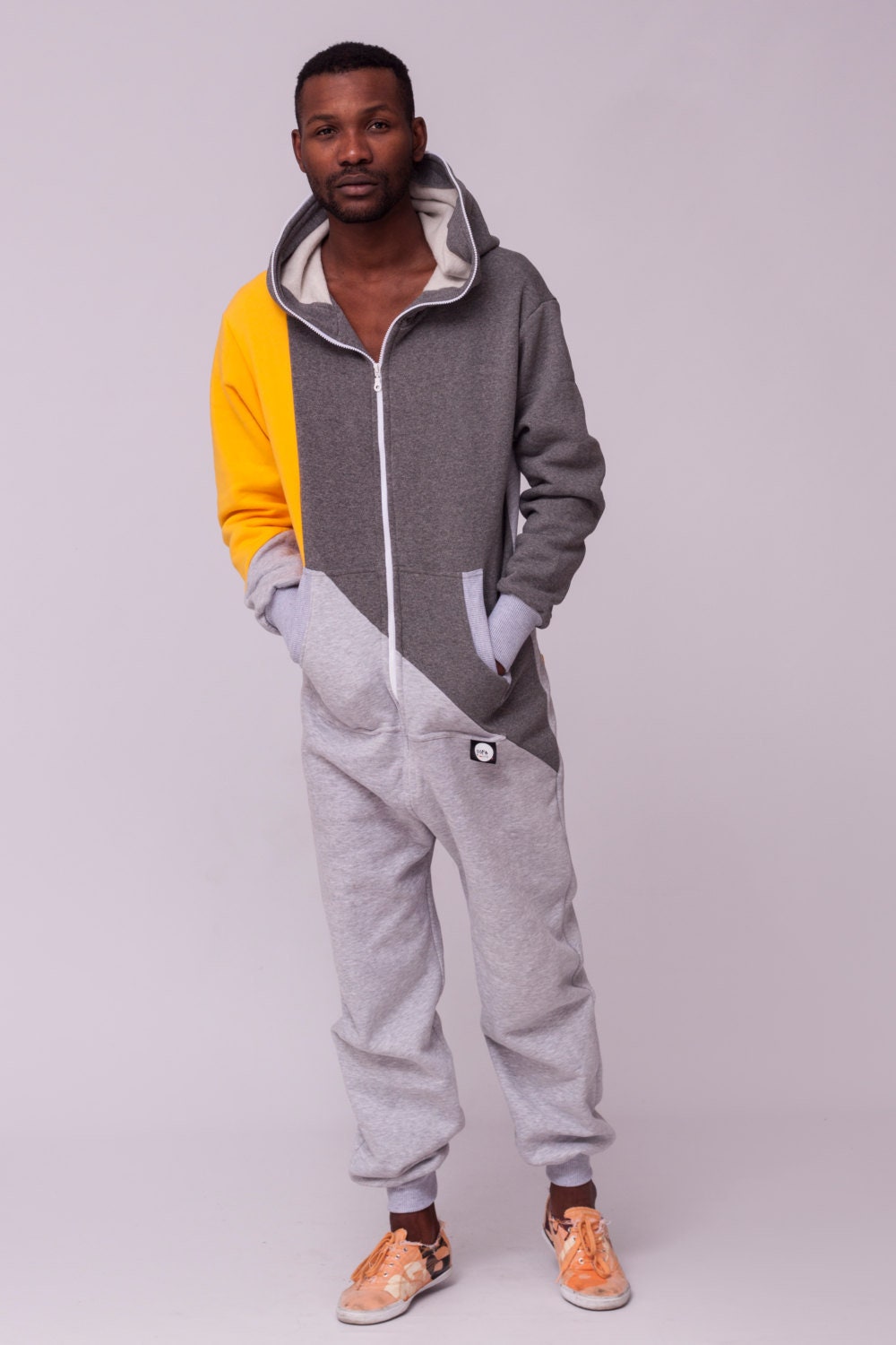 Adult Overall Pajamas - Men's Hooded Jumpsuit | Christmas Pajama Outfits | Family Matching Pajamas
