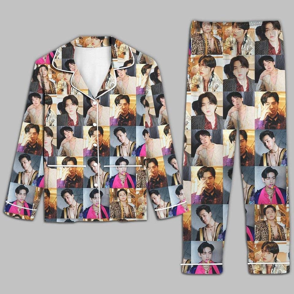 Pajama Set, Kpop Bangtan Jin Suga J-Hope Rm Jimin V Jungkook