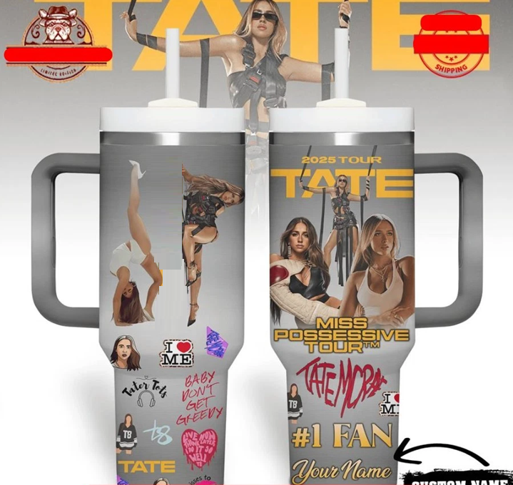 Tate McRae Miss Possessive Tour 40oz Tumbler 40oz with Handle