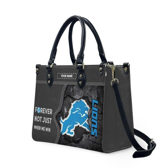 Personalized Detroit Football Team Lionss Leather Handbag Gift