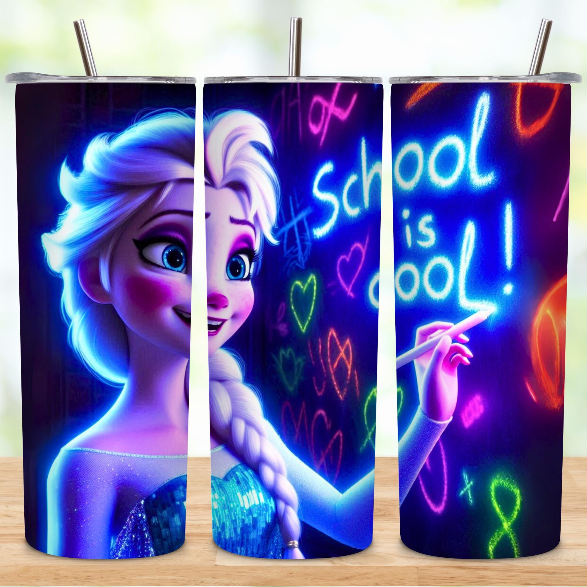 Princess Tumbler with Lid and Straw