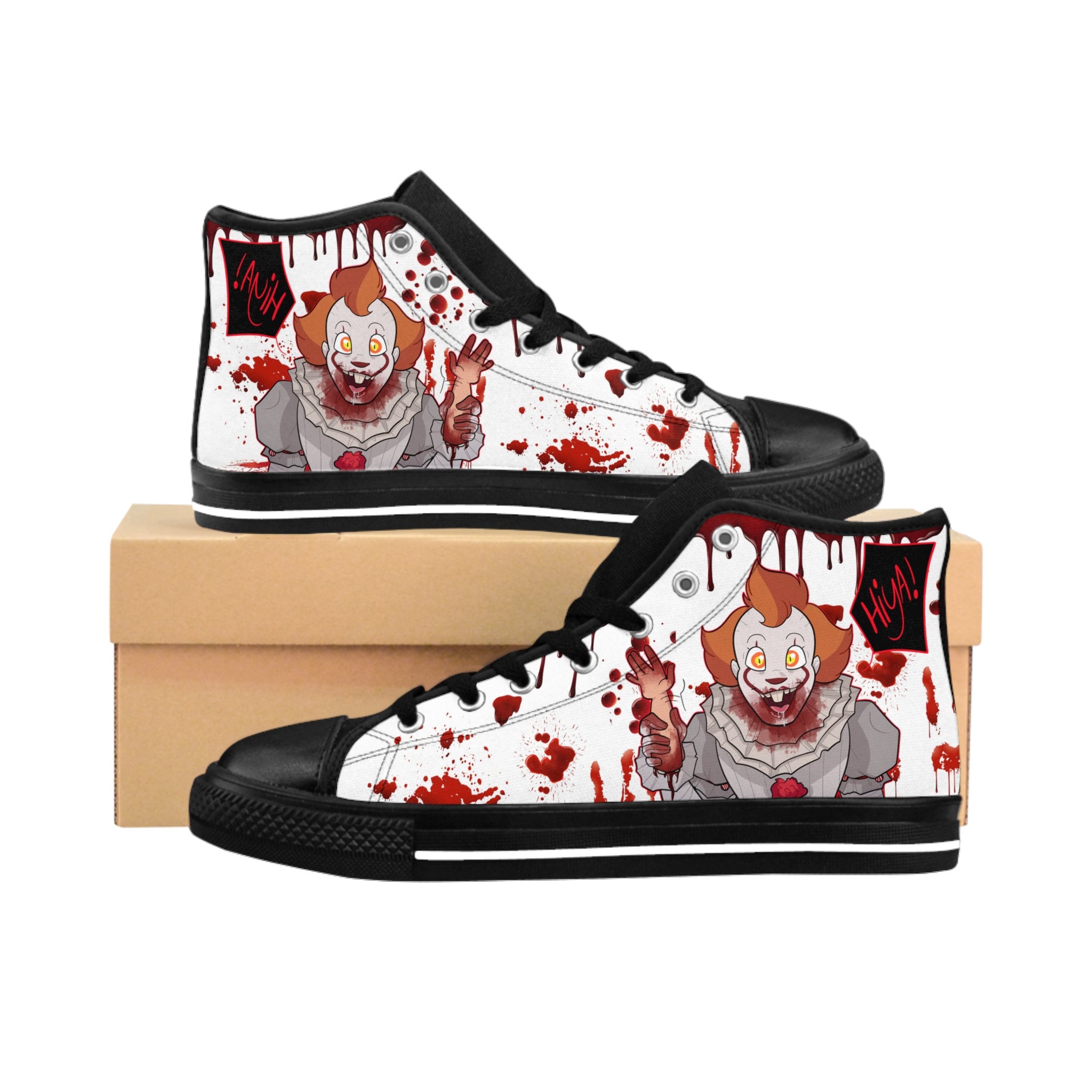 Classic IT Movie High Top Shoes Sneakers, Horror Film Fan Gift