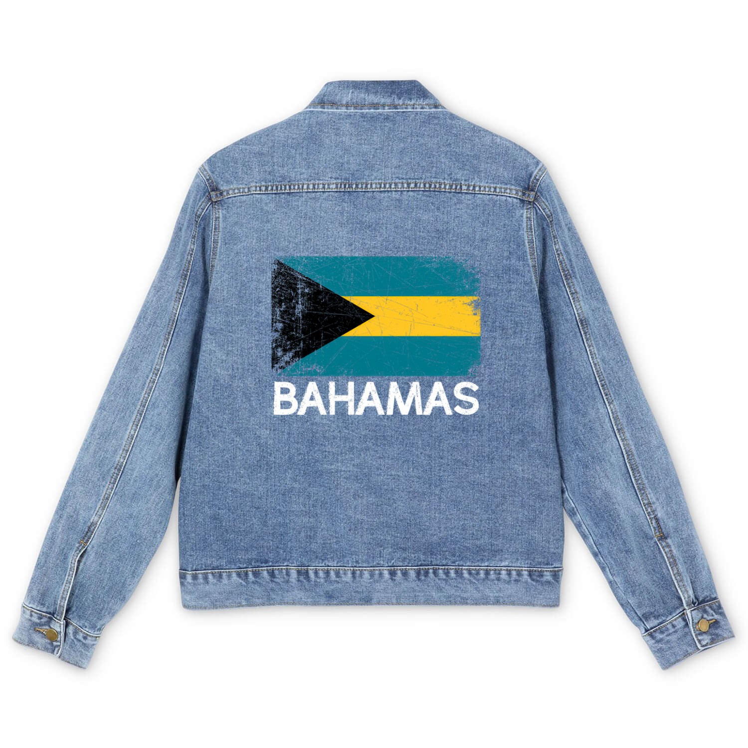 Bahamian Flag Made In Bahamas Men's Denim Jackets