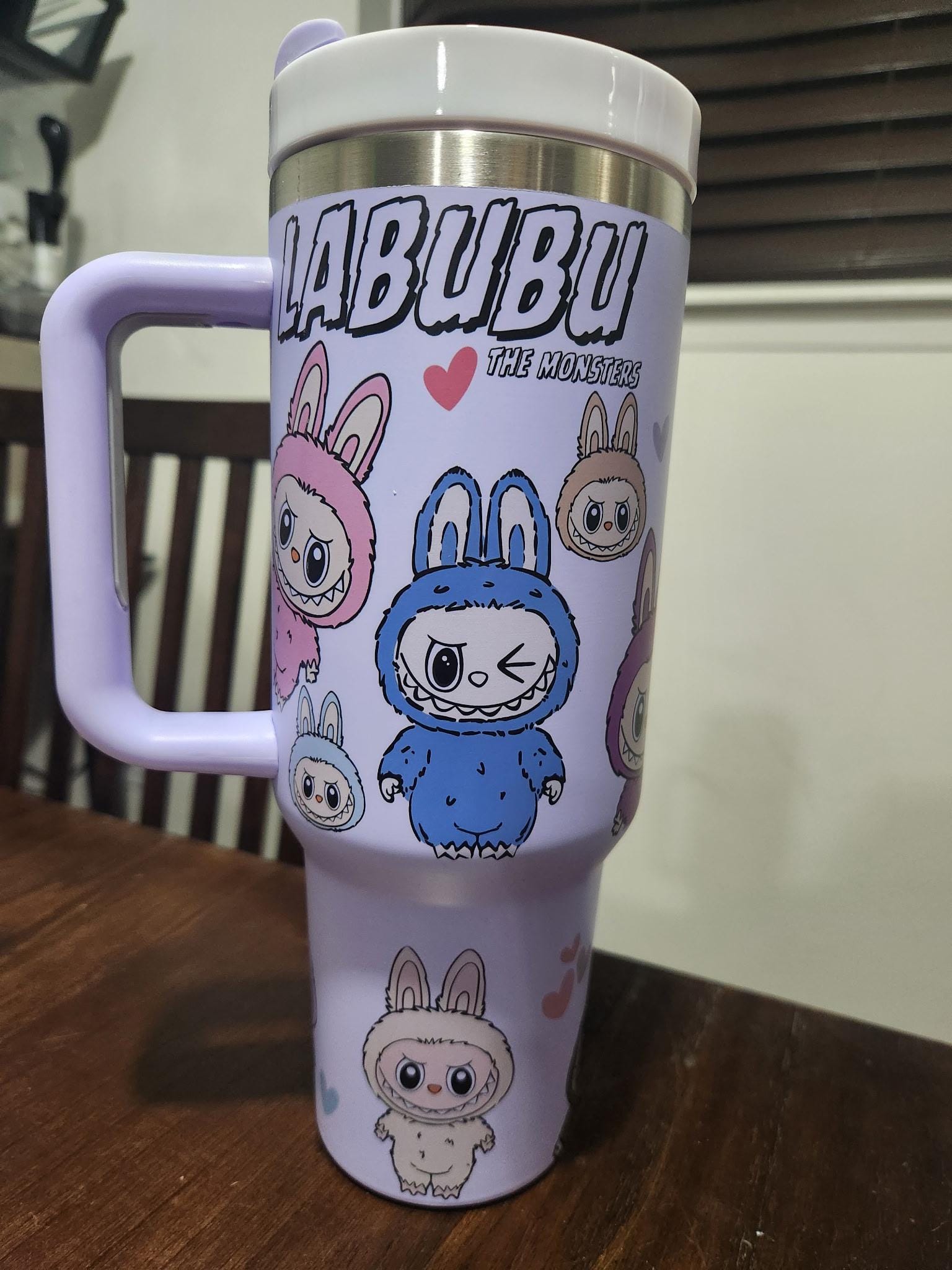 40 oz seamless Stanley style Monsters, Labubu, tumbler