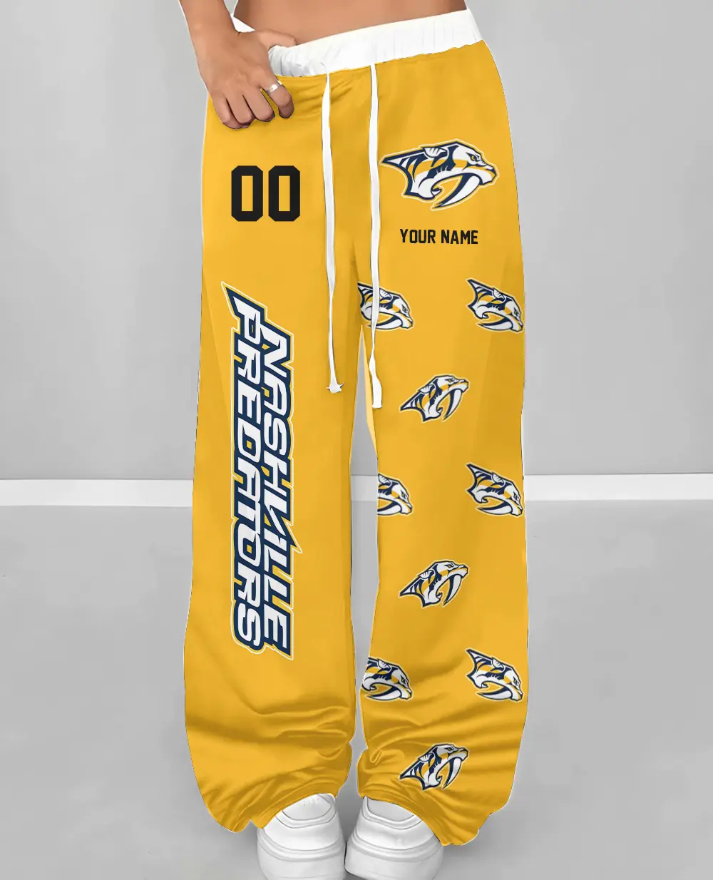 Nashville Predators NHL Personalized Wide Leg Lounge Pants