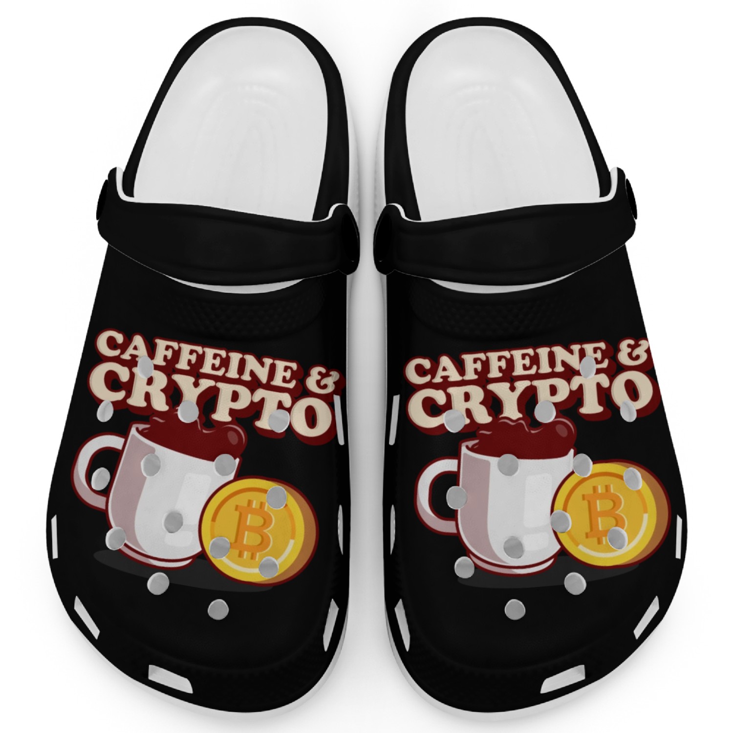 Cryptocurrency Caffeine And Crypto Coffee Clogs