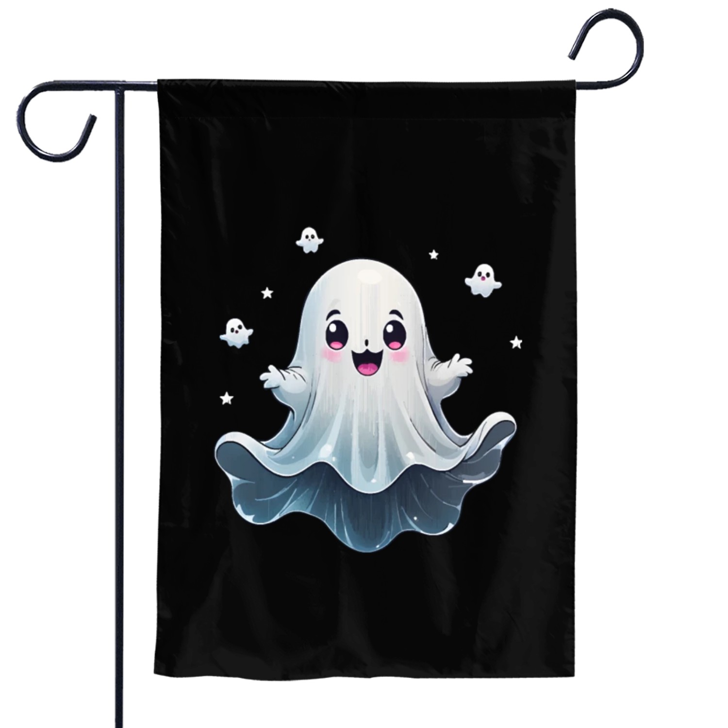 Cute ghost floating Halloween ghost cartoon Garden Flags