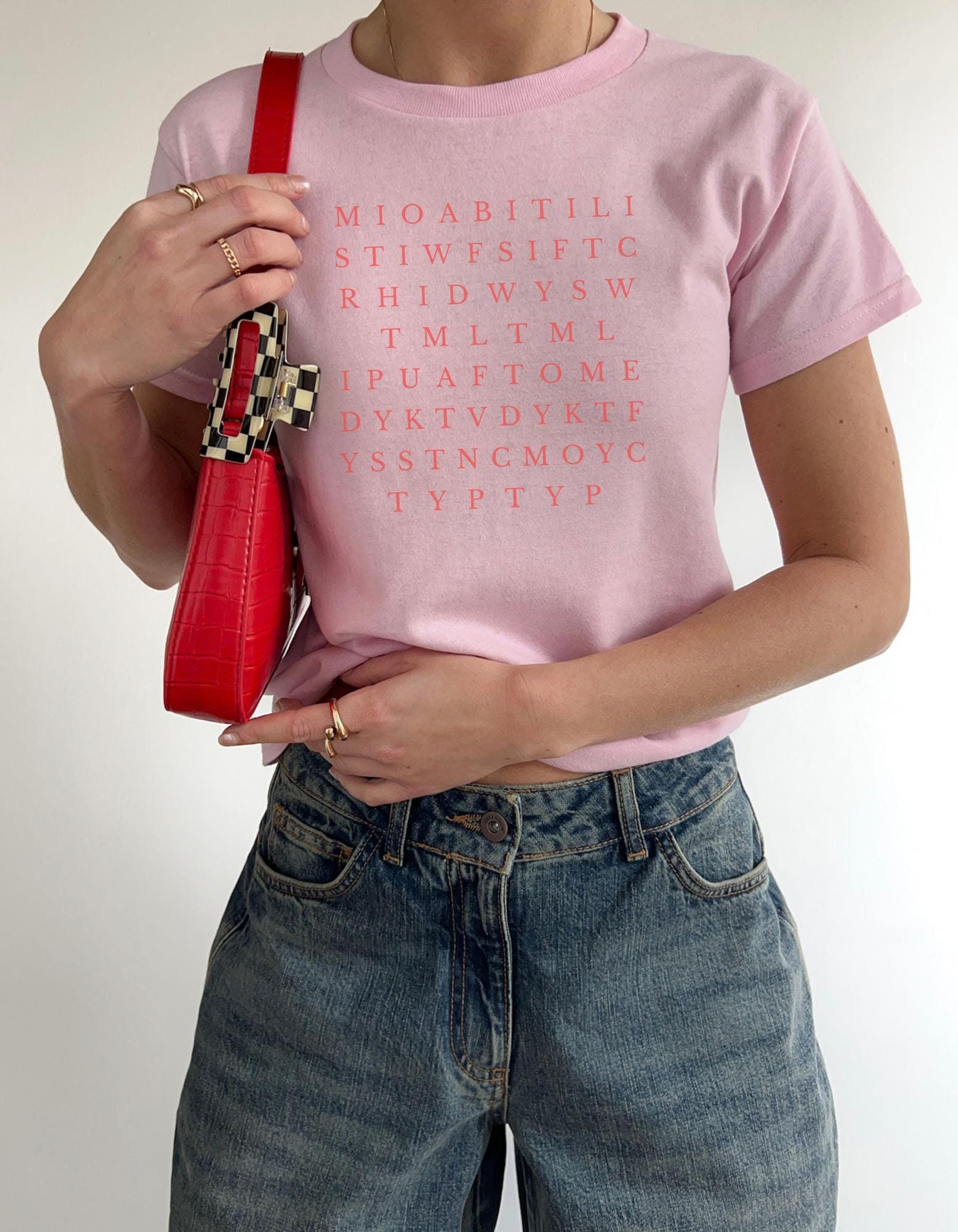 that's so true bridge baby tee | slim fit 90s style, gracie abrams the secret of us album, lowkey fan merch