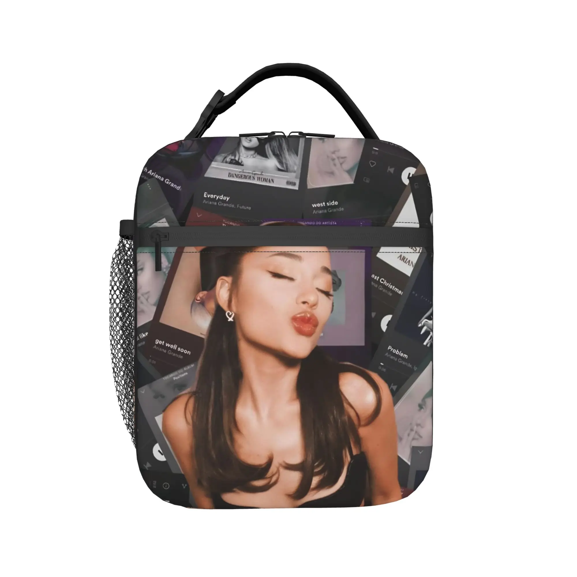 Ariana Album Petal 2026 Insulated Kids Lunch Bag Reusable Thermal Cooler Lunch Box for Outdoor Food Storage