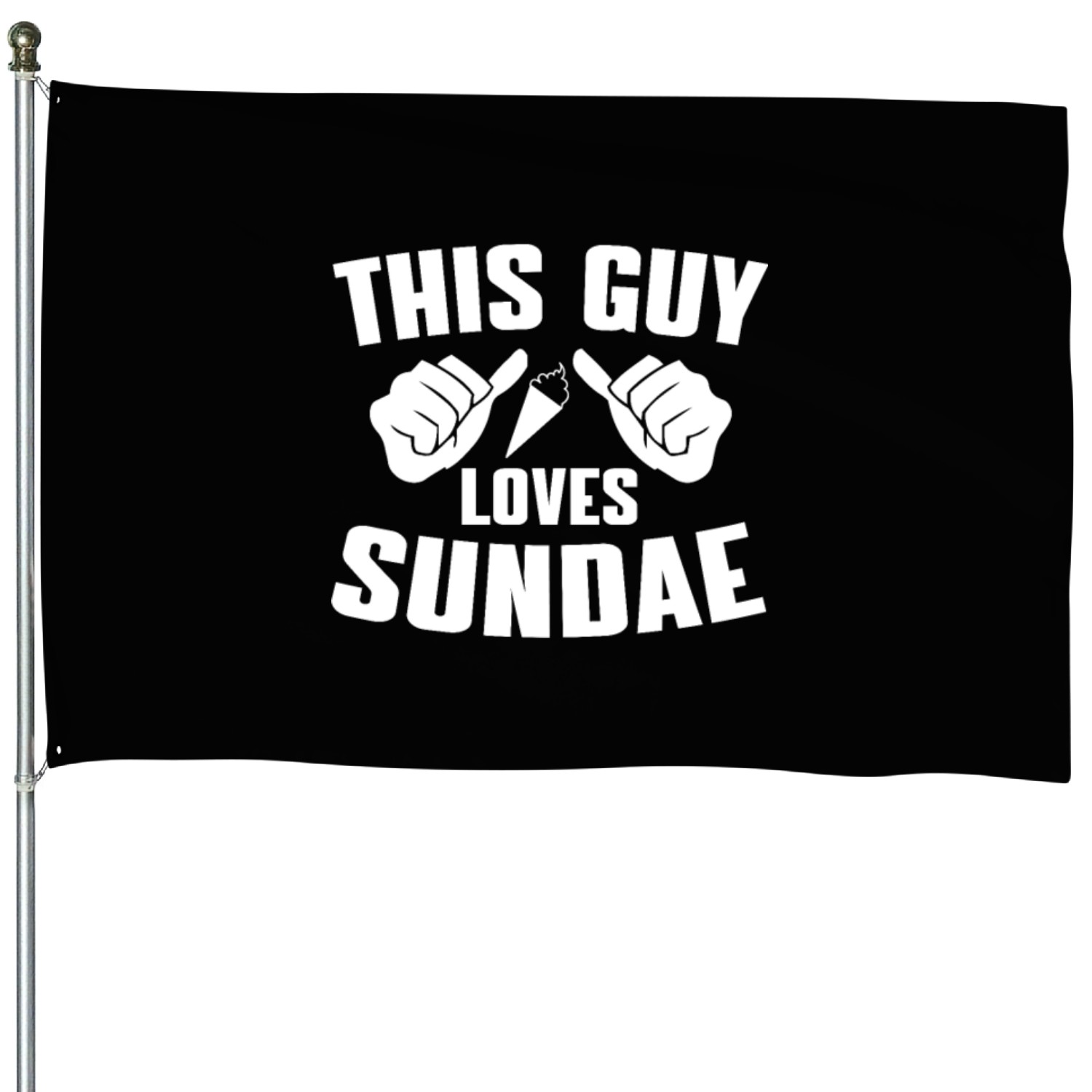 This Guy Loves Sundaes House Flags