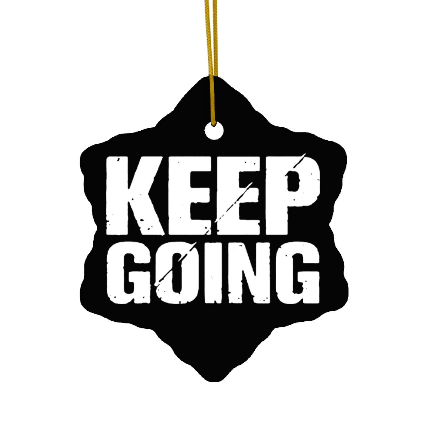 Keep going Ceramic Ornaments