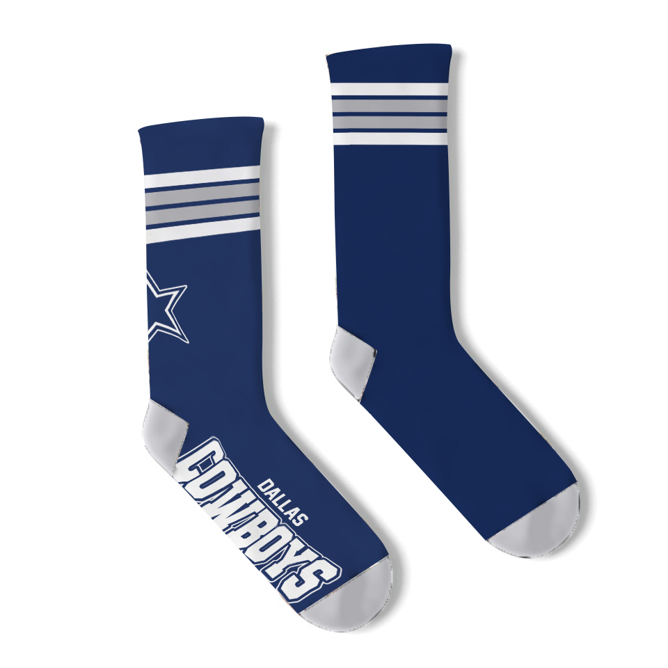 football Dallas Cowboys Youth Rise Up Crew Socks, New