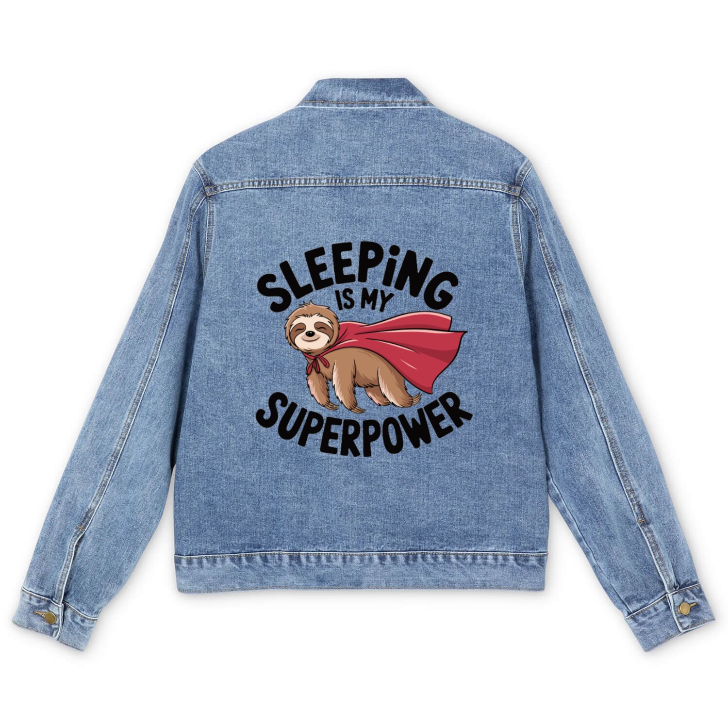 Sleeping is My Superpower - Nap Power Men's Denim Jackets