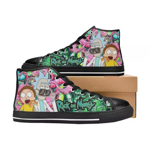 Rick and Rickandmorty Sneakers High Top Shoes, Rick and Rickandmorty Sneakers