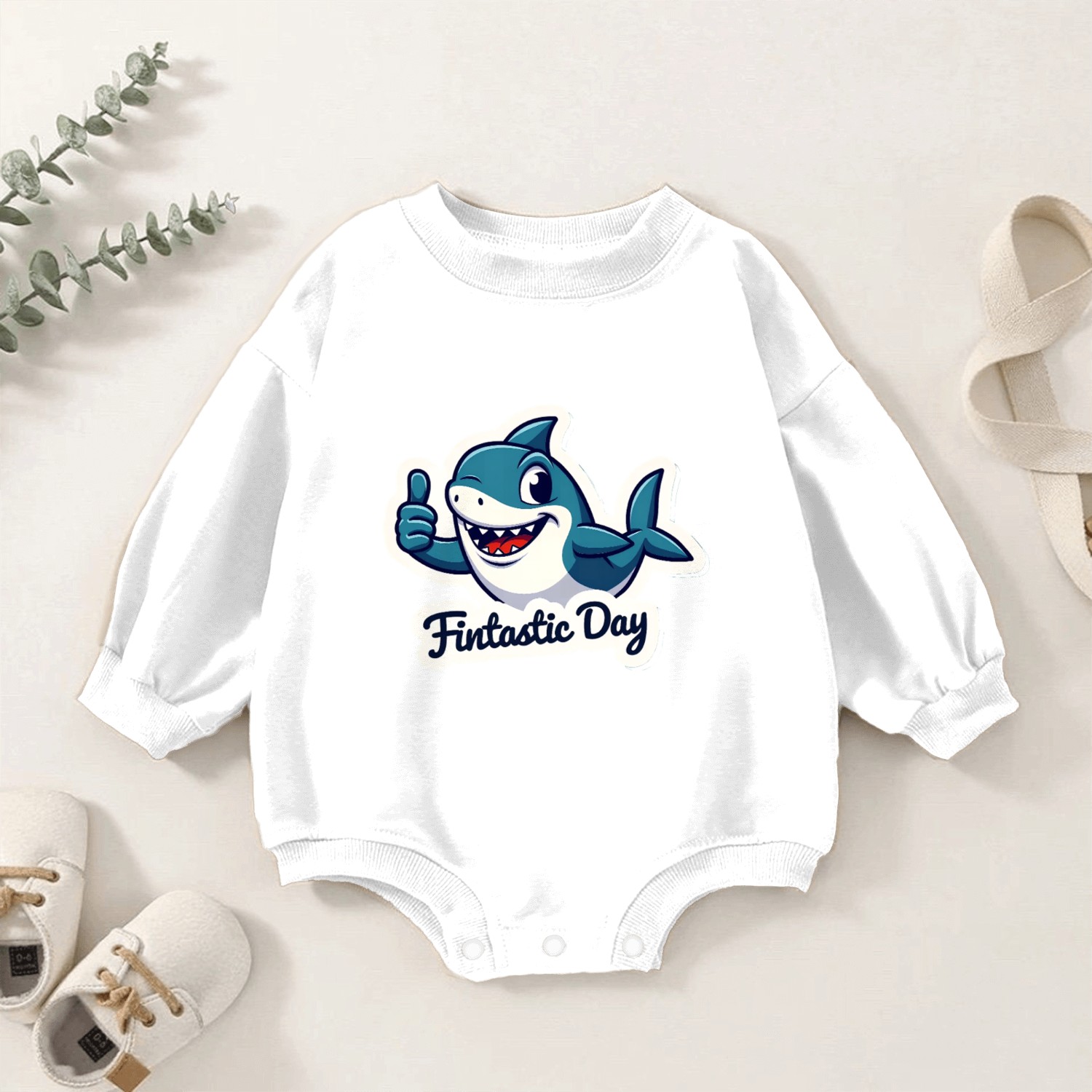 Fintastic Day Baby Romper Sweatshirts
