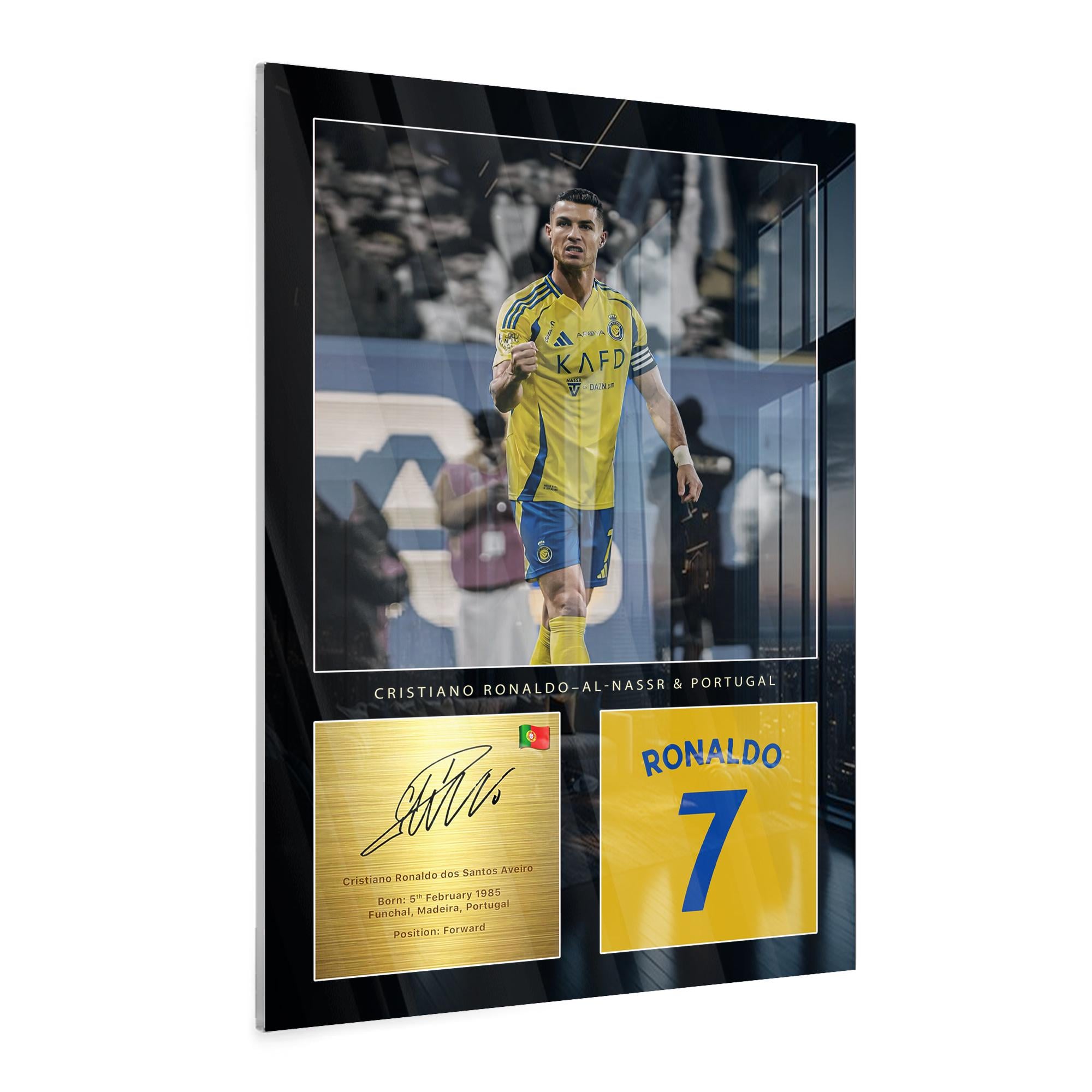 Cristiano Ronaldo Canvas Art, Football Legend Poster, Soccer Room Decor