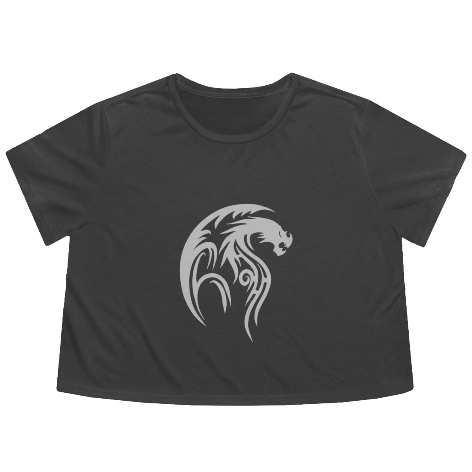 Tribal Dragon Flowy Cropped Tees