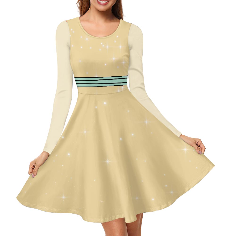 Anastasia Inspired Long Sleeve Skater Dress | Halloween | Cosplay | Women's Clothing