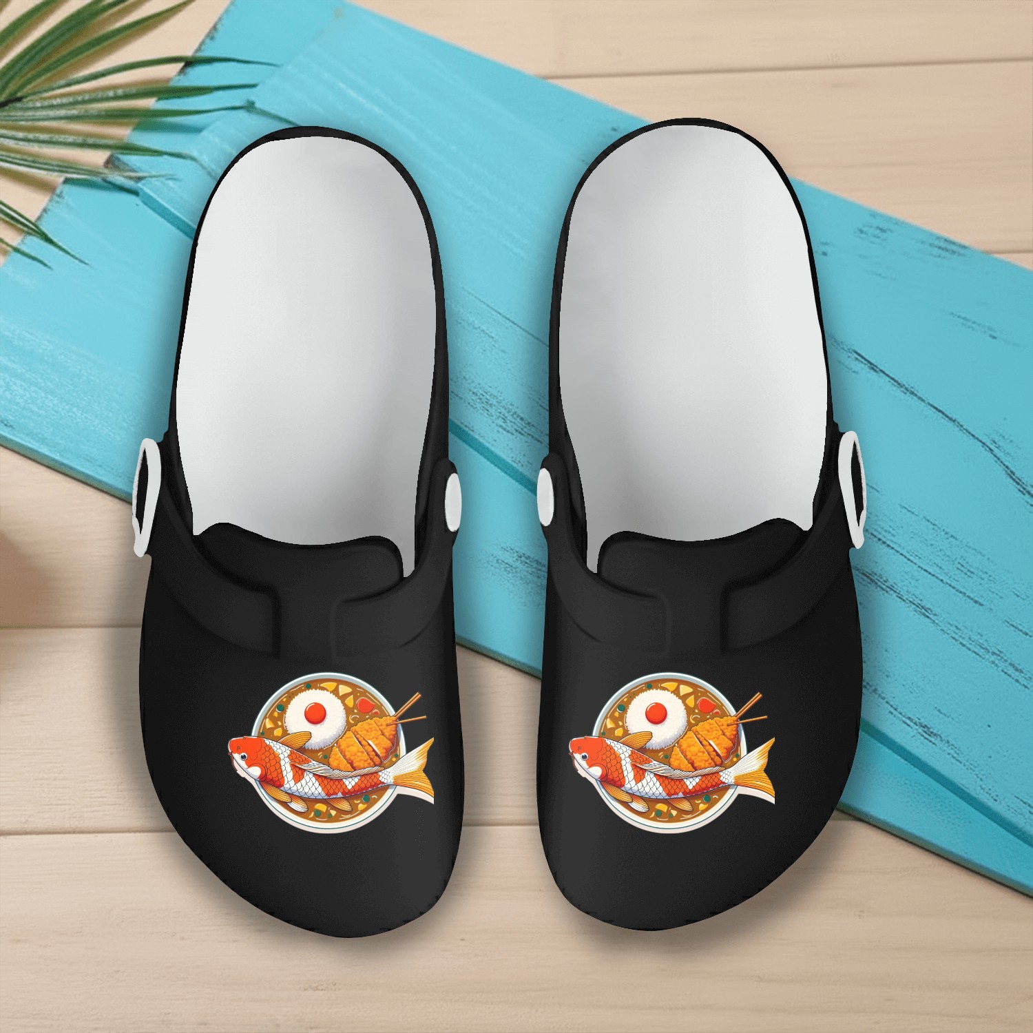Koi Meets Katsu: An Elegant Japanese Fusion Slip On Clogs