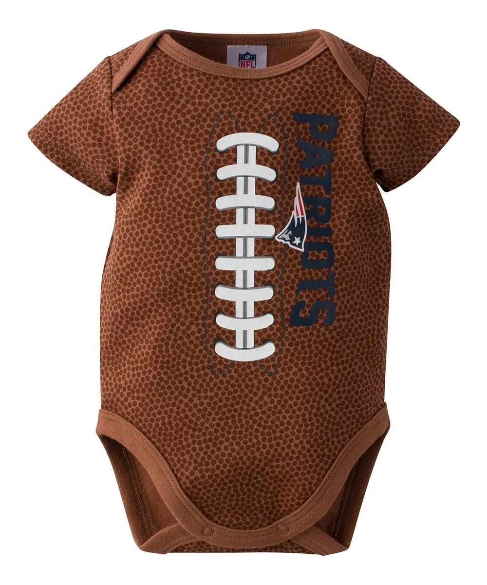 New England Football Team Patriots Gerber Infant/Baby Football Print Bodysuit