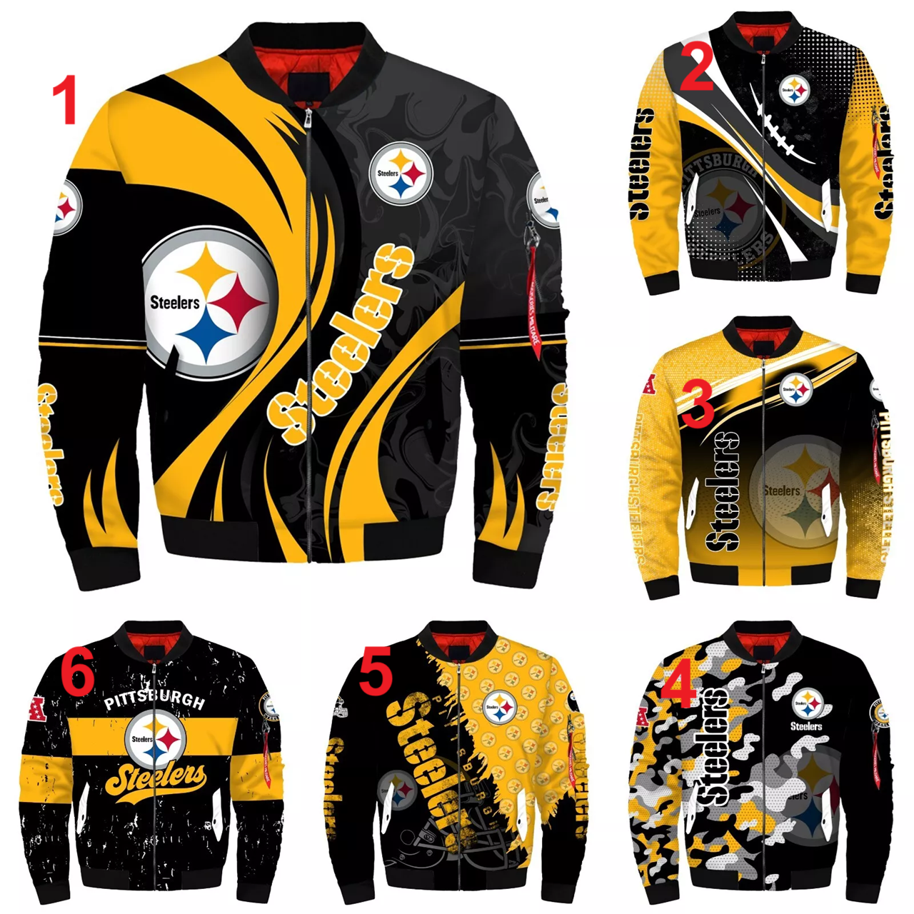 Pittsburgh Steeler Men's Bomber Jacket